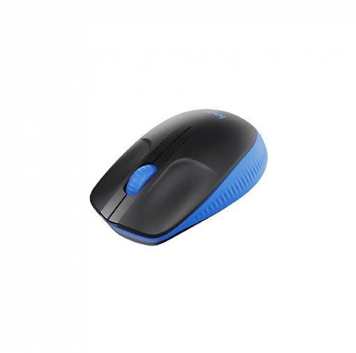 Mouse Logitech M190 inalámbrico color azul con nano receptor USB, diseño de tamaño completo, sensor óptico de alta precisión y ergonomía para uso diario en PC y notebook.