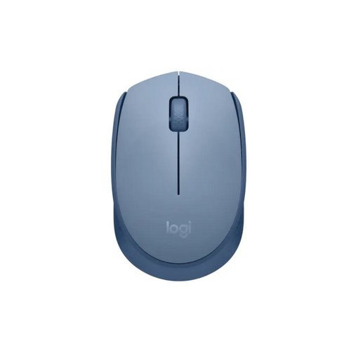 Mouse Logitech M170 inalámbrico color azul y gris con nano receptor USB, sensor óptico de alta precisión, diseño ambidiestro y larga duración de batería para PC y notebook.
