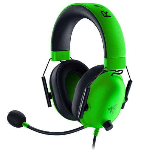 Vincha gamer Razer BlackShark V2 X Green con micrófono cardioide, drivers TriForce de 50 mm y conexión de 3,5 mm, modelo RZ04-03240600-R3U1.