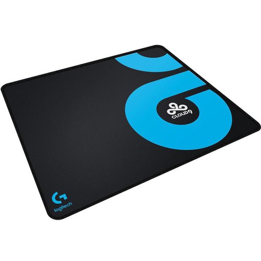 Mouse Pad Logitech G640 para gaming con superficie de tela de baja fricción, base antideslizante y tamaño grande, ideal para mouse óptico y láser.