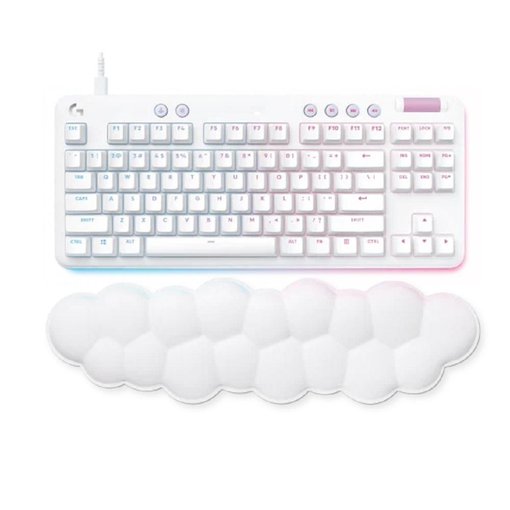 Teclado Logitech G713 TKL Gaming mecánico color blanco con iluminación RGB LIGHTSYNC, formato Tenkeyless, conexión USB y reposamuñecas incluido.