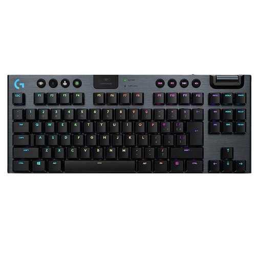 Teclado Logitech G915 TKL LIGHTSPEED Gaming con interruptores mecánicos Tactile, formato Tenkeyless, iluminación RGB LIGHTSYNC y conexión inalámbrica de baja latencia.