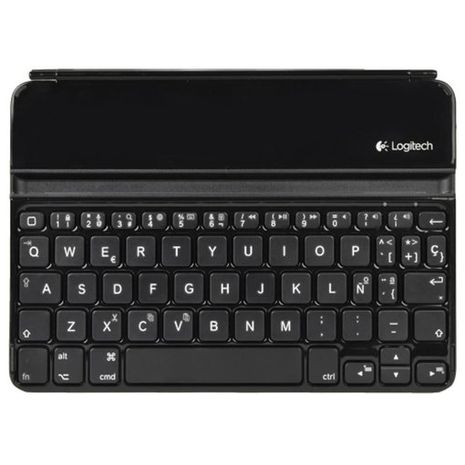 Teclado Logitech Ultrathin Keyboard Cover para iPad Mini con conexión Bluetooth, funda protectora ultradelgada y diseño liviano para escribir con mayor comodidad.