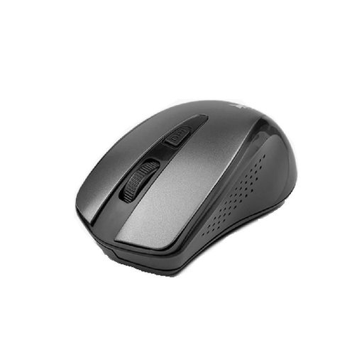 Mouse XTECH Malta XTM-315GY inalámbrico color gris con sensor óptico de 1600 DPI, conexión USB 2.4 GHz, diseño ergonómico y 4 botones para PC, notebook, oficina y productividad