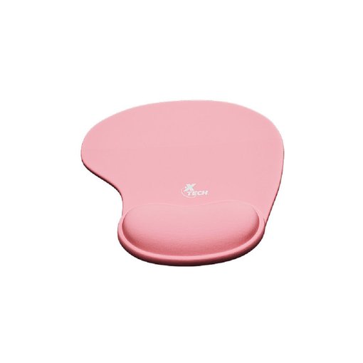 Mouse Pad XTECH Pink XTA-530 ergonómico color rosa con apoyamuñeca de gel, superficie de tela de alta precisión y base antideslizante para oficina, home office y gaming