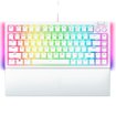 Teclado gamer Razer BlackWidow V4 White US con switches mecánicos Razer, iluminación Chroma RGB, teclas multimedia dedicadas y diseño premium, modelo RZ03-05001700-R3M1.