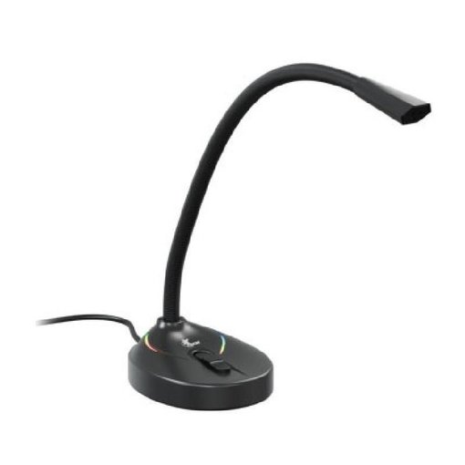 Micrófono XTECH Glisser XTS-680 USB con iluminación RGB, cuello flexible, botón de silencio y captación omnidireccional para gaming, streaming, podcast, YouTube, Discord y videollamadas