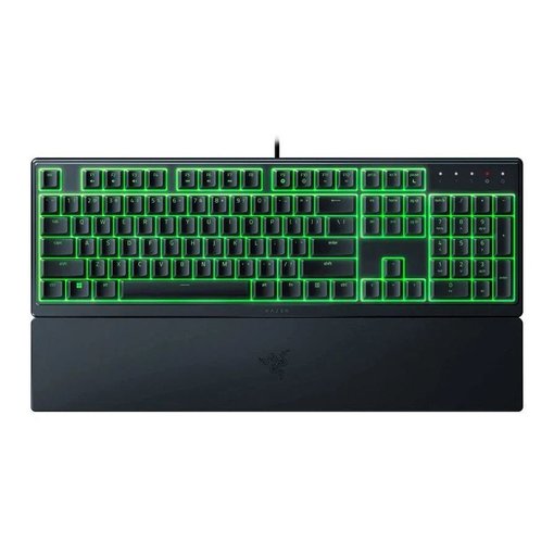 Teclado gamer Razer Ornata V3 X Low Profile con teclas de perfil bajo, iluminación Razer Chroma RGB, diseño ergonómico y resistencia a derrames, modelo RZ03-04471100-R311.