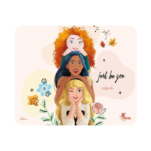 Mouse Pad XTECH Disney Princess XTA-D100PS con diseño oficial de Disney Princess, superficie de tela de alta precisión y base de goma natural antideslizante para PC, notebook, oficina y estudio
