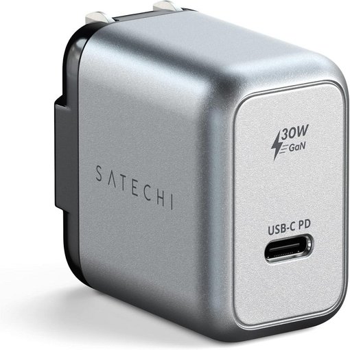 Imagen de CARGADOR DE PARED SATECHI 30W USB‑C GAN WALL USA ST‑UC30WCM
