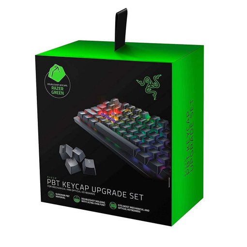 Set de keycaps Razer PBT en acabado mate, resistentes al desgaste y compatibles con retroiluminación RGB
