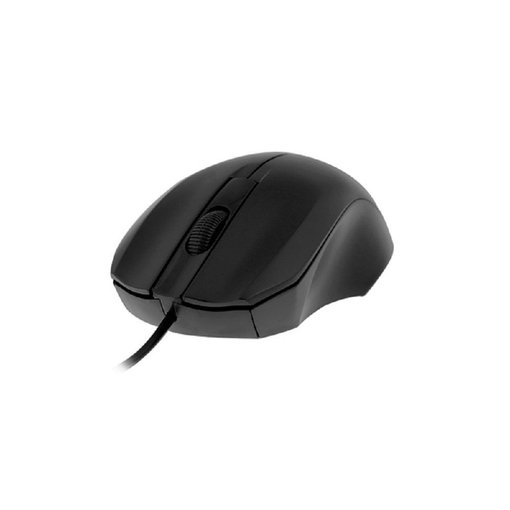 Mouse XTECH XTM-185 óptico USB negro de 800 DPI con diseño ergonómico ambidiestro, 3 botones y rueda de desplazamiento para PC, notebook, oficina y uso diario