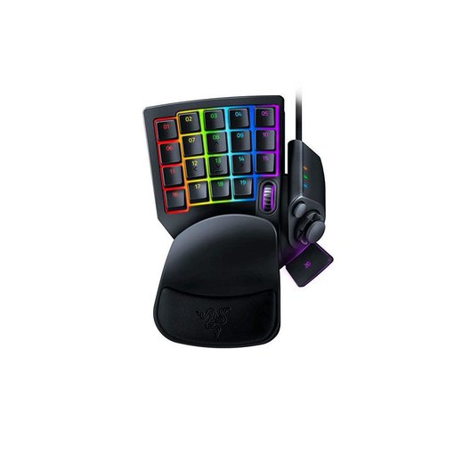 Teclado gamer Razer Tartarus Pro Gaming Keypad con 32 teclas programables, switches ópticos analógicos, iluminación Razer Chroma RGB y diseño ergonómico, modelo RZ07-03110100-R3U1.