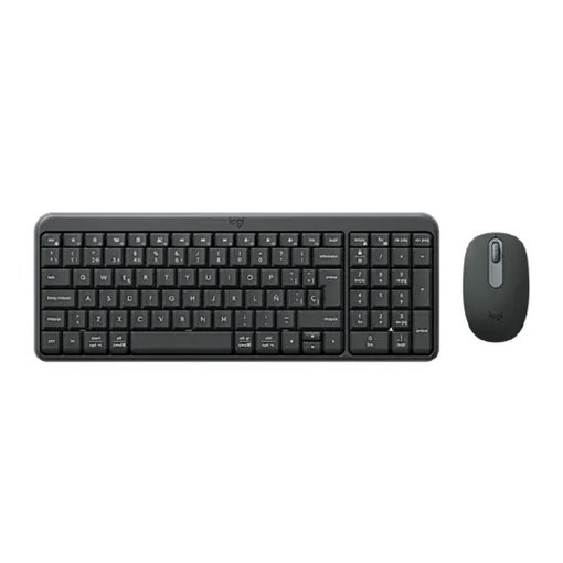 Combo Logitech MK250 con teclado y mouse inalámbricos, conexión mediante receptor USB, diseño compacto y cómodo, ideal para oficina, hogar y uso diario.