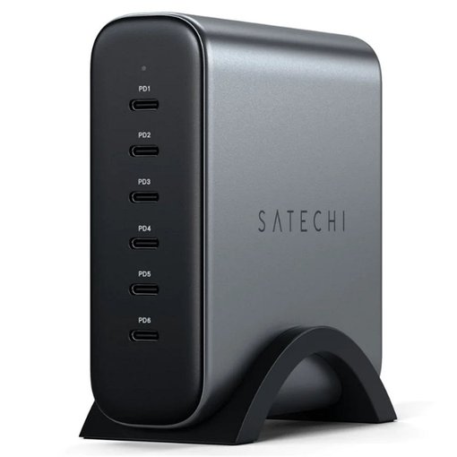 Imagen de CARGADOR SATECHI 200W TYPE C 6 PORT PD GAN ST-C200GM-AU