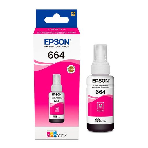Botella de tinta Epson T664320 Magenta original para impresoras EcoTank