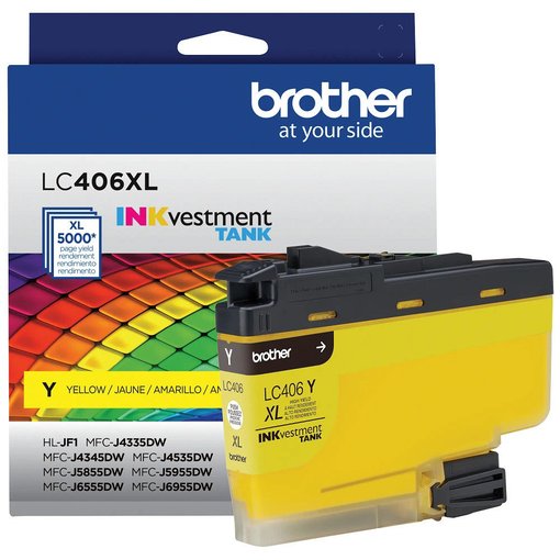 Imagen de CARTUCHO DE TINTA BROTHER LC406XL YELLOW