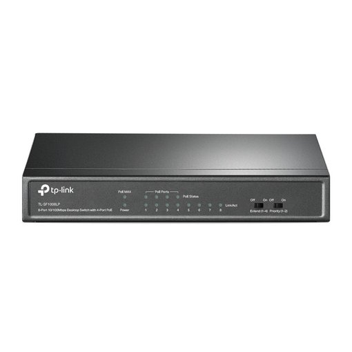 Imagen de SWITCH TP-LINK TL-SF1008LP 8 PUERTOS FAST ETHERNET POE+ DESKTOP