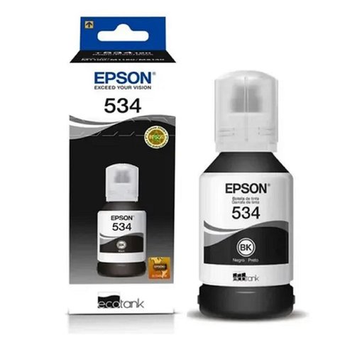 Botella de tinta Epson T534120 Negra original para impresoras EcoTank