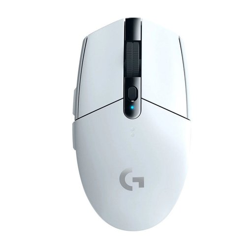 Mouse Logitech G305 LIGHTSPEED Gaming color blanco con conexión inalámbrica de baja latencia, sensor HERO de alta precisión y diseño liviano para gaming y eSports.