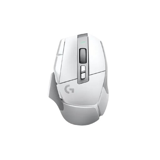 Mouse Logitech G502 X LIGHTSPEED Gaming color blanco con tecnología inalámbrica LIGHTSPEED, sensor HERO 25K, switches híbridos LIGHTFORCE y diseño ergonómico para gaming competitivo.