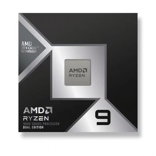 Procesador AMD Ryzen 9 9950X3D2 — CPU de escritorio con 16 núcleos, 32 hilos, arquitectura Zen 5, frecuencia turbo de 5.6 GHz, 192 MB de caché L3 con 3D V‑Cache y gráficos integrados Radeon.