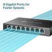 Imagen de SWITCH TP-LINK TL-SG108E 8 PUERTOS GIGABIT EASY SMART