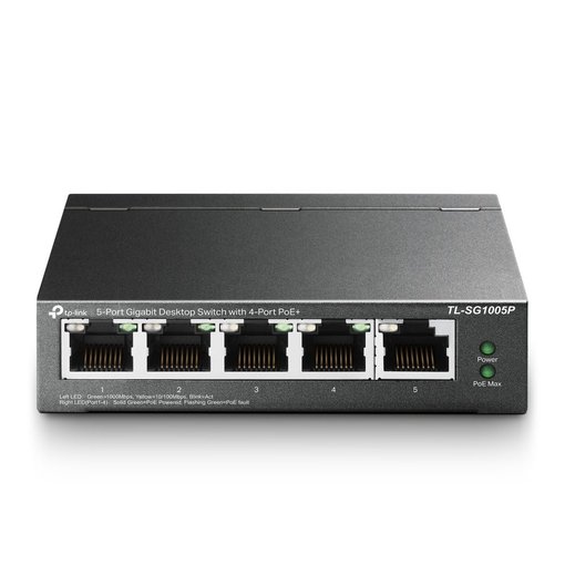 Imagen de SWITCH TP-LINK TL-SG1005P 5 PUERTOS GIGABIT POE+