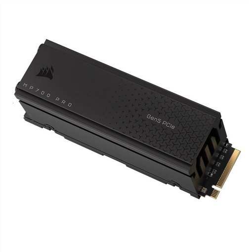 Disco SSD M.2 Corsair MP700 PRO 4TB PCIe 5.0 NVMe CSSD-F4000GBMP700PRO con disipador de aluminio y velocidad de hasta 12400 MB/s