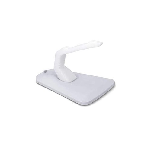 Soporte bungee blanco para cable de mouse gamer con base antideslizante