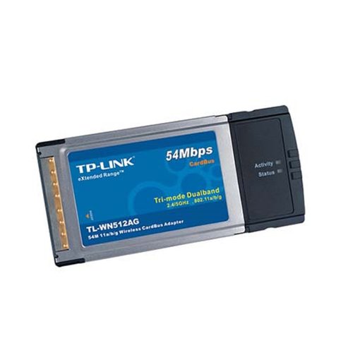 Imagen de ADAPTADOR INALAMBRICO CARDBUS TP-LINK TL-WN512AG WI-FI 802.11A/B/G 54 MBPS