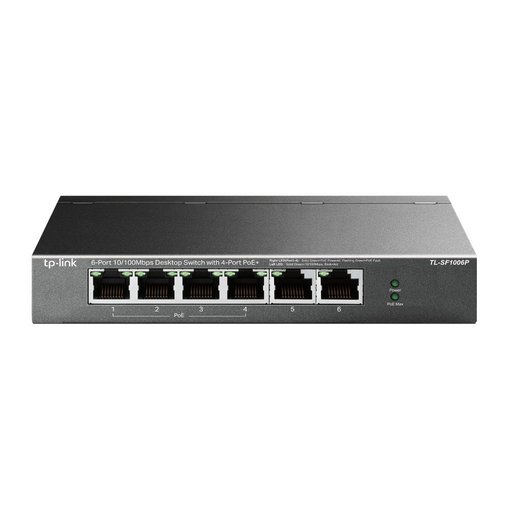 Imagen de SWITCH TP-LINK TL-SF1006P 6 PUERTOS FAST ETHERNET CON 4 PUERTOS POE+ 67W