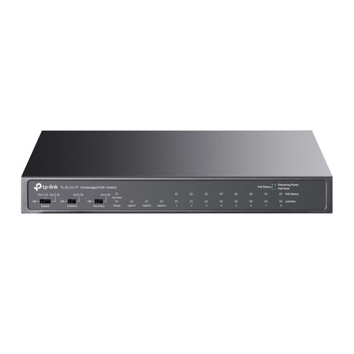 Imagen de SWITCH TP-LINK TL-SL1311MP 8 PUERTOS GIGABIT POE+ 124W CON 2 UPLINK Y 1 SFP