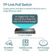 Imagen de SWITCH TP-LINK TL-SG1210MPE GIGABIT EASY SMART 10 PUERTOS CON 8 POE+ 123W