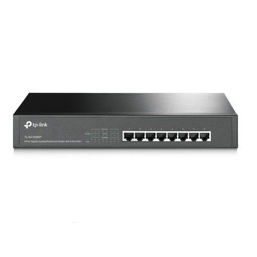 Imagen de SWITCH TP-LINK TL-SG1008MP RACKEABLE GIGABIT 8 PUERTOS POE+ 153W