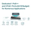 Imagen de SWITCH TP-LINK TL-SG1006PP GIGABIT 6 PUERTOS CON 1 POE++ Y 3 POE+ 64W