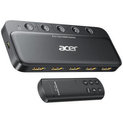 Switch HDMI Acer OCV590 con 5 entradas y 1 salida, compatible con resolución 4K UHD