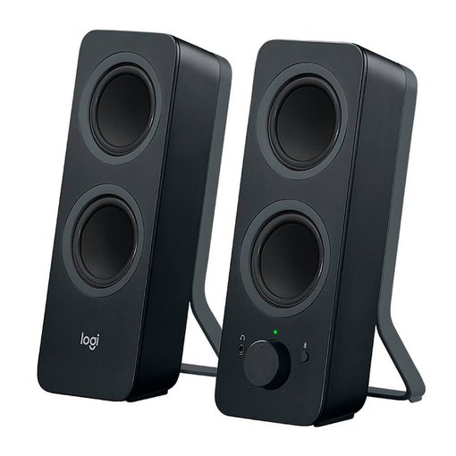 Parlantes Logitech Z207 con conectividad Bluetooth y entrada 3.5 mm, sistema de audio 2.0, función Easy-Switch y sonido estéreo para PC, notebook, tablet y smartphone.
