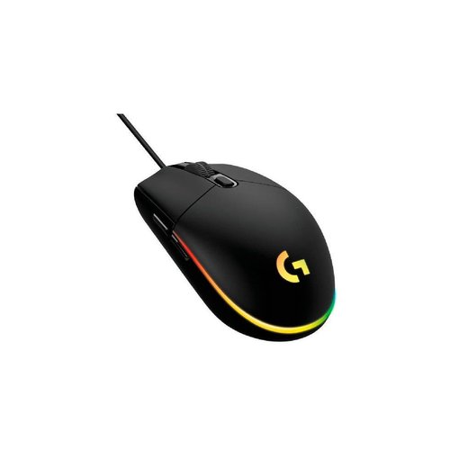 Mouse Logitech G203 LIGHTSYNC Gaming color negro con conexión USB, sensor óptico de alta precisión, iluminación RGB LIGHTSYNC y diseño liviano para gaming competitivo.