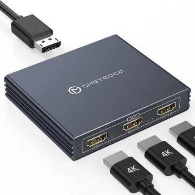 Splitter HDMI DGYBDFC SP 511 con 1 entrada y múltiples salidas, compatible con resolución 4K UHD