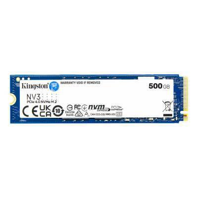 Disco SSD M.2 Kingston NV3 500GB PCIe 4.0 NVMe SNV3S/500G con memoria 3D NAND y velocidad de hasta 5000 MB/s para PC y notebook