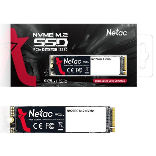 Disco SSD M.2 NVMe Netac NV2000 512GB PCIe 4.0, unidad de almacenamiento de alta velocidad para PC, notebooks y estaciones de trabajo, modelo NT01NV2000-512-E4X.
