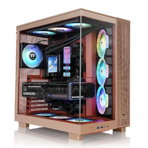 Gabinete Thermaltake View 380 XL TG ARGB Gravel Sand ATX Mid Tower con vidrio templado