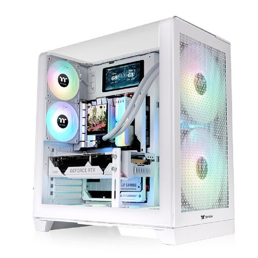 Gabinete Thermaltake View 390 Air Snow ATX Mid Tower blanco con diseño de alto flujo de aire