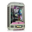 Gabinete Thermaltake The Tower 300 Matcha Plum Micro ATX Mini Tower vertical con paneles de vidrio templado y diseño compacto para PC gamer.