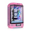 Gabinete Thermaltake The Tower 300 Bubble Pink Micro ATX Mini Tower vertical rosa con paneles de vidrio templado y diseño compacto para PC gamer.
