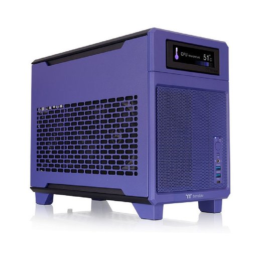 Gabinete Thermaltake TR100 Future Dusk Mini-ITX Mini Tower compacto vertical