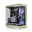 Gabinete Thermaltake CTE E550 TG Matcha Green ATX Mid Tower verde con panel de vidrio templado y diseño optimizado para flujo de aire.