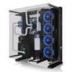 Gabinete Thermaltake Core P5 TG Space Gray ATX Open Frame con panel de vidrio templado y diseño abierto para exhibición de componentes.