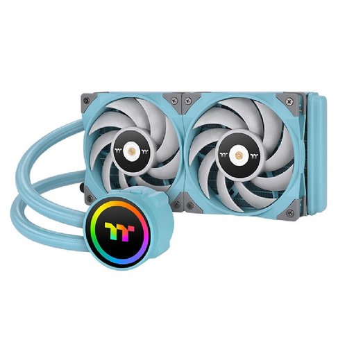 Imagen de WATER COOLER THERMALTAKE TH240 ARGB TURQUOISE 240MM CL-W319-PL12TQ-A